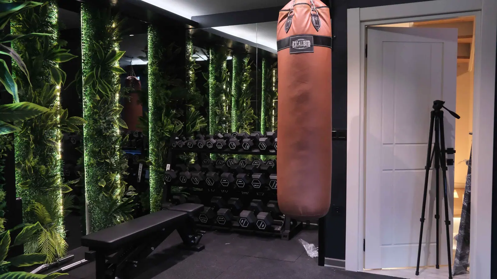 Home gym with a vertical garden — Beylikdüzü Beygarden Duplex, Beylikdüzü, Istanbul