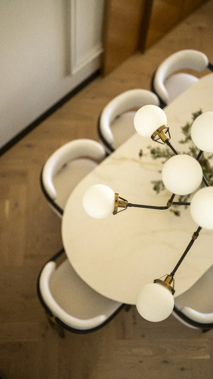 Globe pendant light detail — Izmir Villa I, Izmir